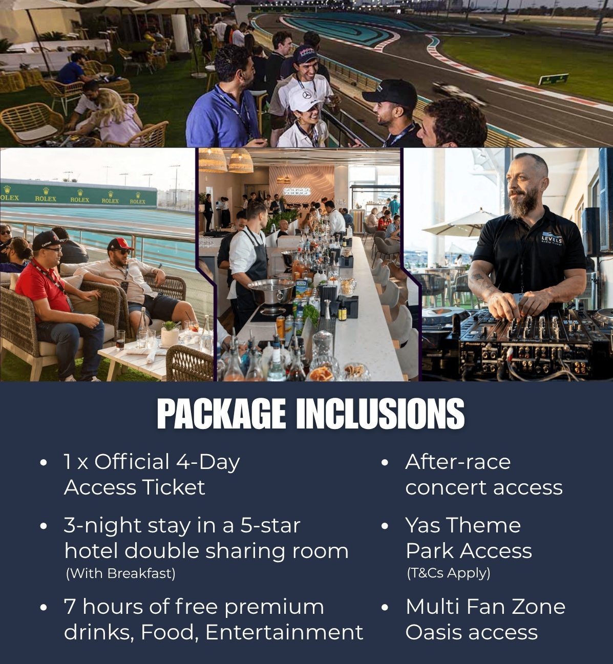 Inside the Sunset Lounge at Yas Marina Circuit