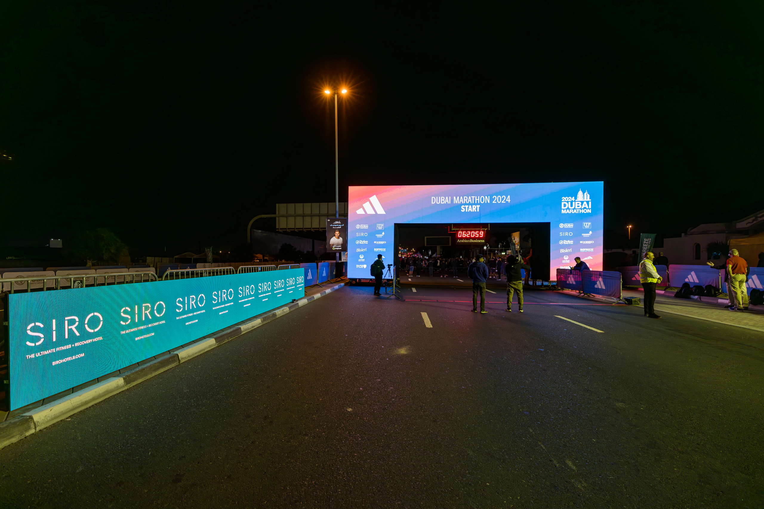 A team of runners at the finish