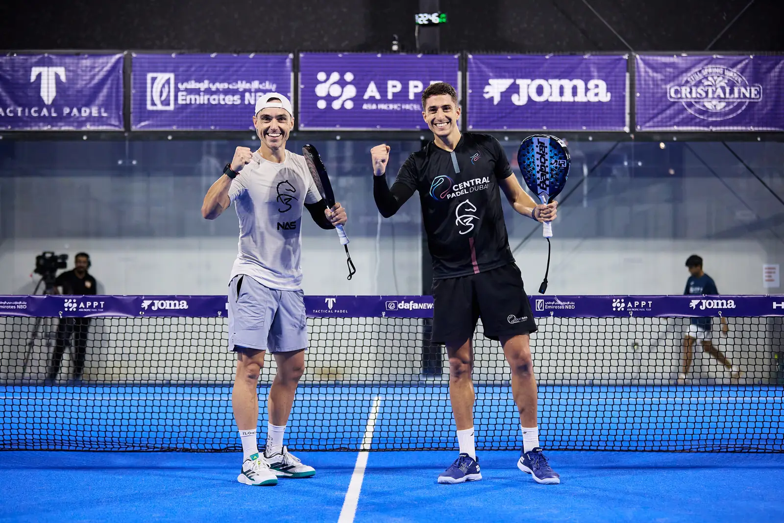 Players celebrating at a Padel Art tournament