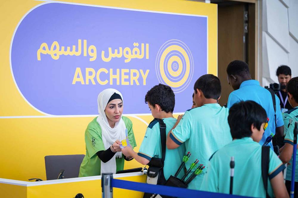 Archery registration desk