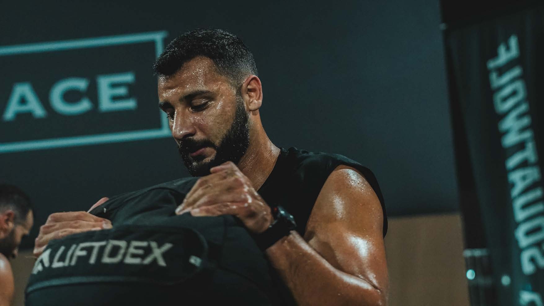An athlete between stations at Primal Race