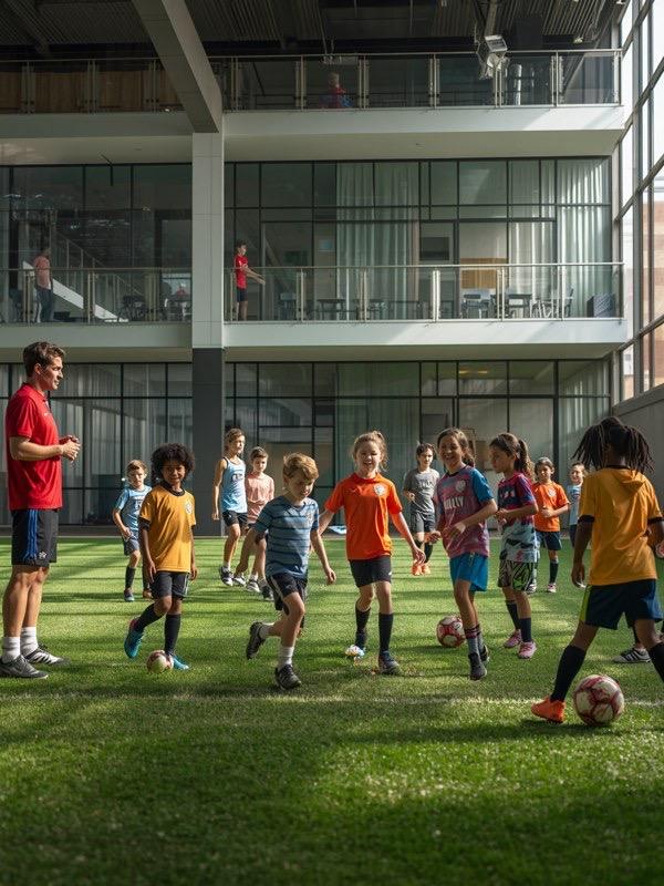 Provn Academy session on a school campus pitch