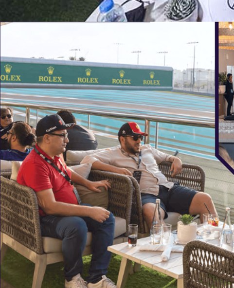 Terrace seating over the circuit