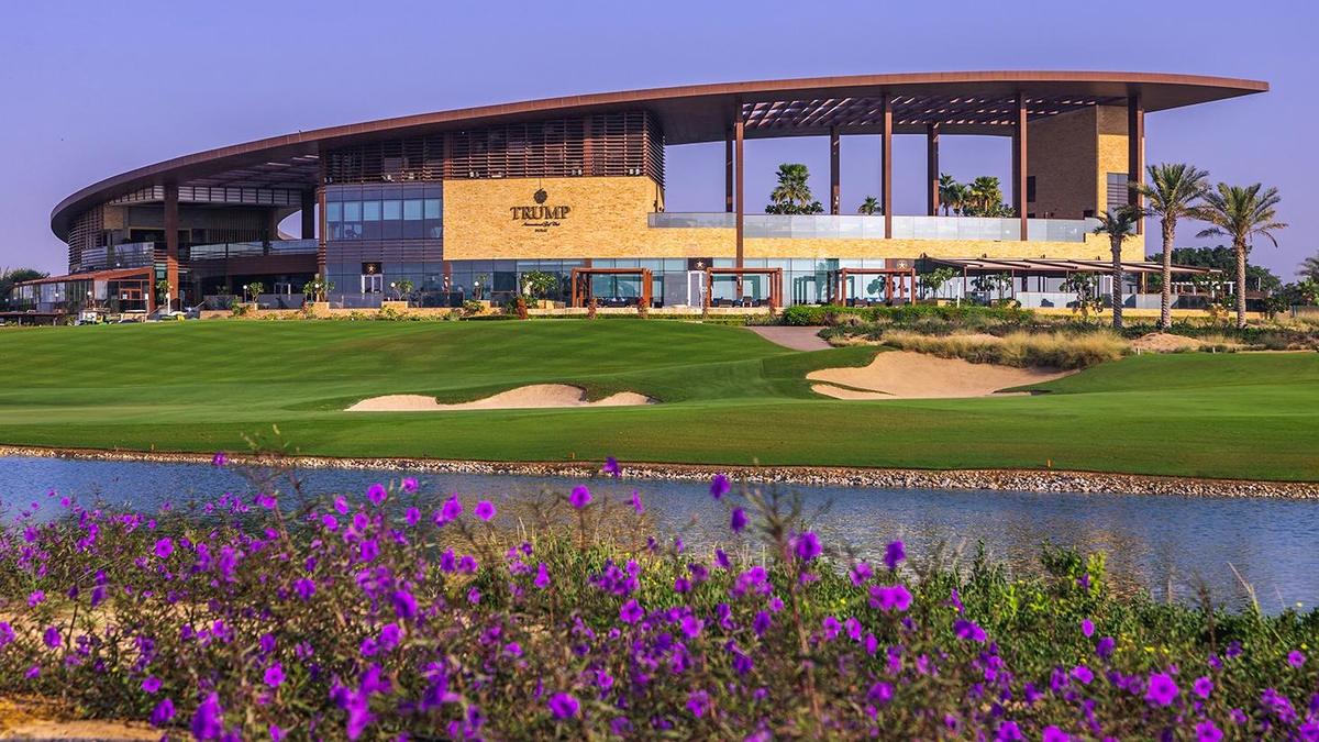 The clubhouse at Al Zorah Golf and Yacht Club, Ajman